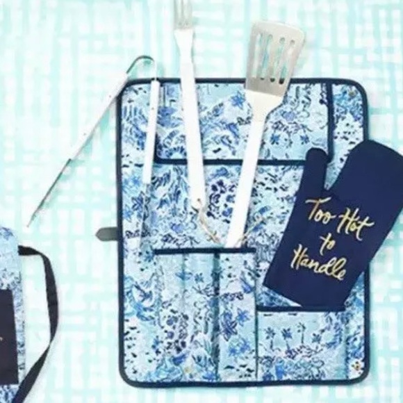 🌸SOLD🌸 Unisex Apron & Grilling Set NEW - Picture 6 of 7